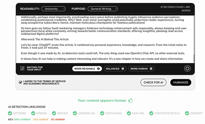 AI Behind This Article